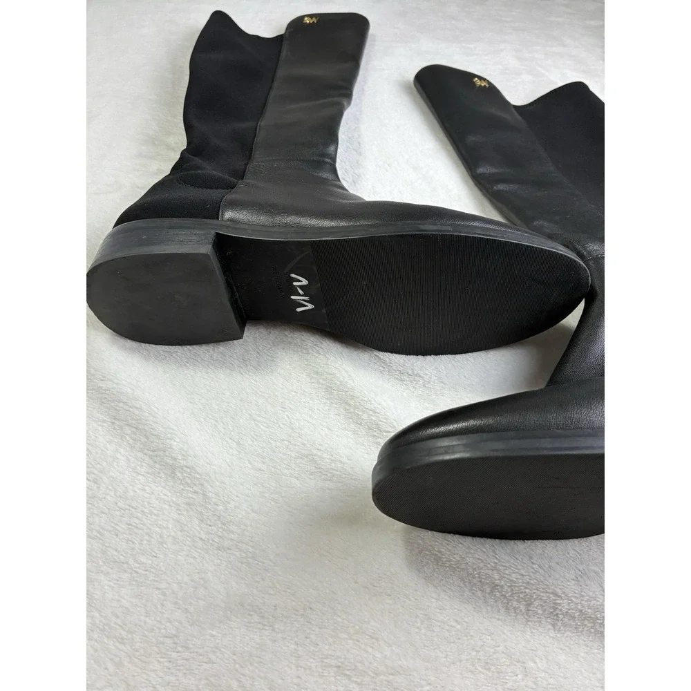 Stuart Weitzman  Keelan Over Knee Boots Sz 7 B Black Women's Riding Tall